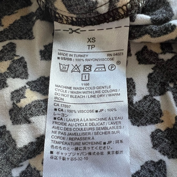 Banana Republic Leopard Print 3/4 Puffed Sleeve Midi Dress Size XS - Picture 12 of 12